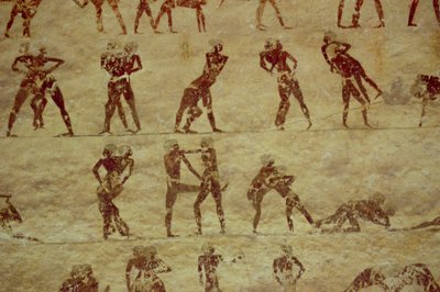 Wrestlers (detail) by Unknown